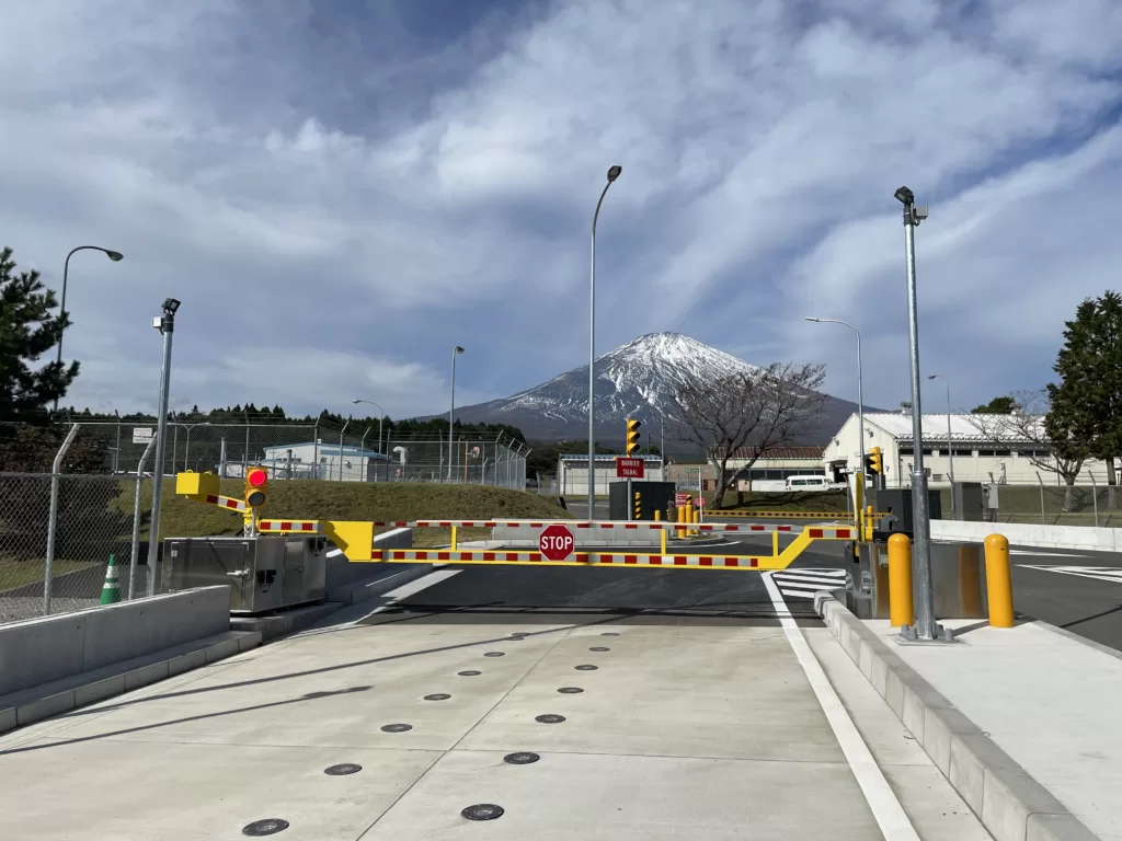 Image of barrier installed at Camp Fuji