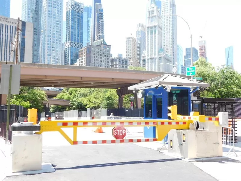 Image of installed Phantom vehicle barrier